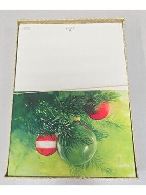 Boxed Hallmark Christmas Cards Ornaments & Greenery Design Vintage